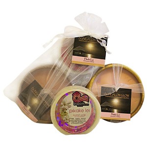 Pikake Lei Loofah Lather/Soy Poi Candle Gift Set - 1 of 1