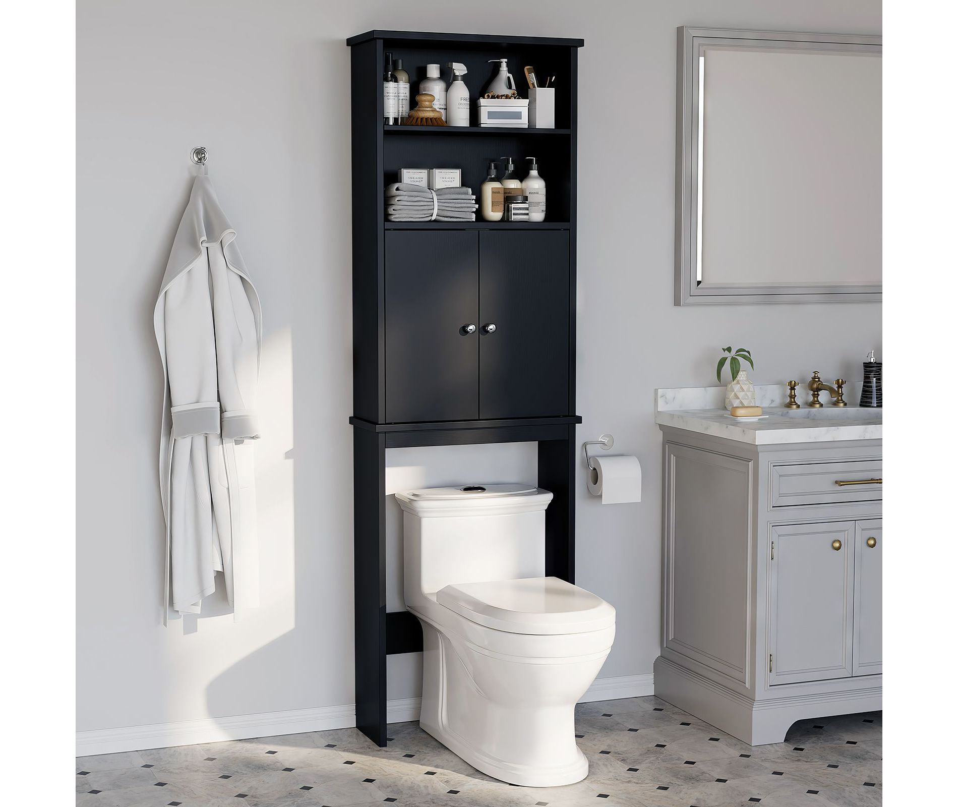 Celebalcony 74.8'' H Freestanding Over the Toilet Storage Over the Toilet Etageres