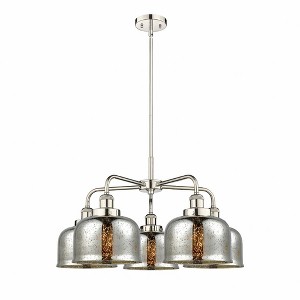 Bell - 5 Light Stem Hung Chandelier In Art Deco Style-14.75 Inches Tall and 26 Inches Wide - 1 of 1