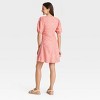 Women's Linen Short Sleeve Mini Sundress - A New Day™ - 2 of 3
