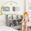 Arceso 2-Tier Kids Bookshelf and Toy Organizer,5 Cubbies, Modern Style, Wood, 32.4x12.5x27.3 inches, 32.5 pounds - 3 of 4