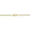 Black Bow Jewelry 1.75mm 10k Yellow Gold Diamond Cut Solid Rope Chain Bracelet & Anklet - image 3 of 4