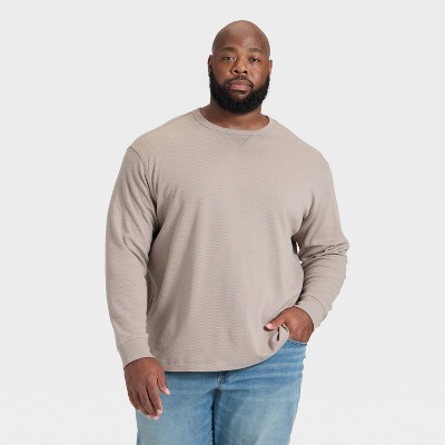 thumbnail image 2 of Goodfellow & Co Men's Nature's Brown Textured Pullover – Long Sleeve Crewneck 2 of 5