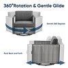 Belord 5 Pieces Outdoor Furniture Patio Set, All Weather Patio Furniture Set with Sofa, Swivel Chair, and Ottoman for Porch Balcony Pool - 3 of 4