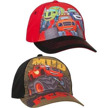 Nickelodeon Boys Blaze & The Monster Machines 2 Pack Olive/Red Baseball Cap (Ages 2-4)