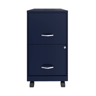 Mobile Smart Vertical File Cabinet Navy - Space Solutions