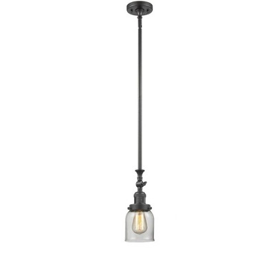 Bell - 1 Light Stem Hung Tiltable Mini Pendant In Industrial Style-14 Inches Tall and 5 Inches Wide