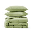 Peace Nest Linen Cotton Blend Duvet Cover Set, Durable, Breathable & Moisture-Wicking, 3 Piece Bedding Set with Pillow Shams - 3 of 4