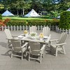 WestinTrends 7 Piece Outdoor Patio Dining Table and Adirondack Armchair Set - 2 of 2