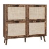 Okak Shoe Cabinet with 2 Flip Drawers, Freestanding Shoe Organizer, Hidden Narrow Shoe Rack Cabinet for Entryway, Hallway, Living Room - 3 of 4