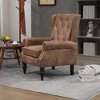 VYNXARIA COOLMORE Coffee PU Armchair - Chic & Comfortable Accent Chair for Any Room - 2 of 4