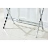 Vynxaria Series 30 in. Clear Rectangular Tempered Glass End Table with Rounded Edges - 4 of 4