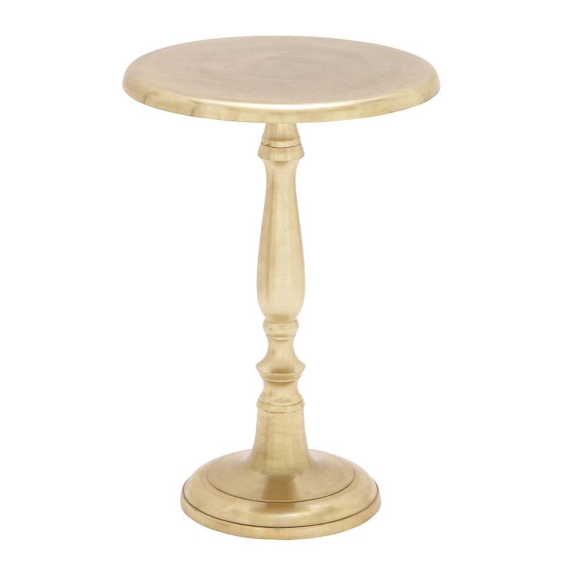 Traditional Aluminum Pedestal Table Gold - Olivia &#38; May, 1 of 16