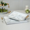 VIP Metal 24 in. Silver Embossed Display Trays Set of 2 - 2 of 4