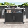 Lirago 54.5" Outdoor Kitchen Islands Assembled Modern with Stainless Steel Tabletop Kitchen Islands Assembled Medium Storage Cabinet - 3 of 4