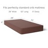 Natemia Fitted Bed Sheet Crib Cinnamon - 3 of 4