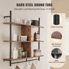 VEVOR Industrial Pipe Shelf, 3 Tier 41.5x9.84in, Wall-Mount Floating Rustic Wood Shelves Bracket Display Bookshelf, Storage Rack Sundries, Black - 4 of 4