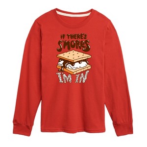 Boys' - Instant Message - If There's S'mores, I'm In Long Sleeve Graphic T-Shirt - 1 of 4