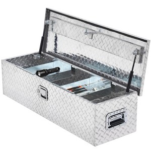 48 Inch Heavy Duty Aluminum Diamond Plate Tool Box Pick Up Truck Bed RV Trailer Toolbox - 1 of 4