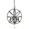 Tull 4-Light Steel Chandelier - Modern Orb Design for Dining Room & Entryway - 4 of 4
