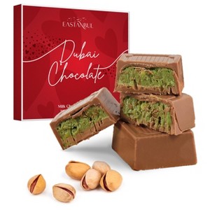 Eastanbul Premium Dubai Chocolate Bar Pistachio, Valentines Day Gifts, 11.3oz - 1 of 4