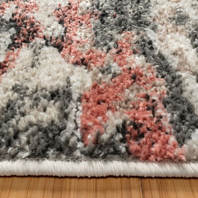 Emne Ivory Abstract Soft Pile Indoor Area Rug 7'10"x10'