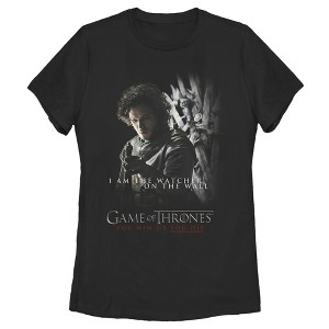 Women's Game of Thrones Jon Snow Watcher on the Wall T-Shirt - 1 of 4