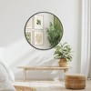 Black 32 Inch Metal Round Bathroom Mirror with Durable Construction and Sleek Finish - 2 of 4