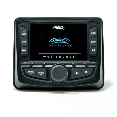 Wet Sounds WS-MC-2: 3-Inch Gauge Style Marine Media System with 2.7-Inch Full-Color LCD Display, Bluetooth