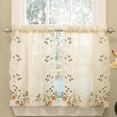 Sweet Home Collection Rosemary Linen Embroidered Kitchen Curtains   GUEST Fdc8eeaf 778b 4458 96ed 794c707d6cc7