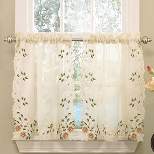 Sweet Home Collection | Rosemary Linen Embroidered Kitchen Curtains