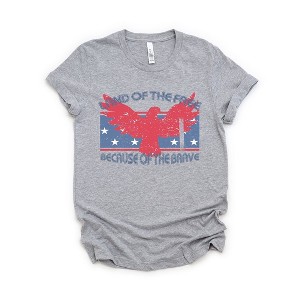 Simply Sage Market Women's Land Of The Free Eagle Short Sleeve Graphic Tee - 1 of 4