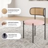 Kumasinova Modern Rattan Dining Chair Set of 2/4,Accent Kitchen Chairs with Metal Legs,Soft Cushioned Seat Dining Room Chairs,300lbs Capacity - 4 of 4