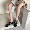 Alilang Women's Summer Colorful Heart-Printed No-Show Socks 6pk - Black - 4 of 4