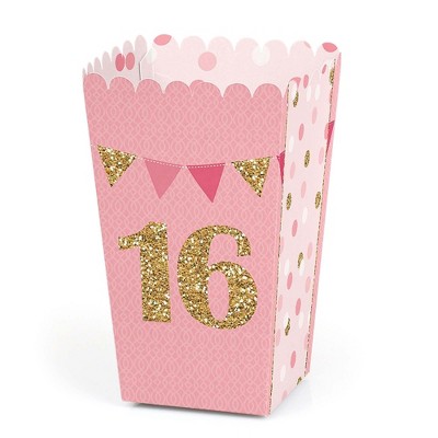 Big Dot Of Happiness Sweet 16 - 16th Birthday Party Favor Popcorn Treat ...