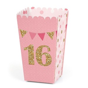 Big Dot of Happiness Sweet 16 - 16th Birthday Party Favor Popcorn Treat Boxes - Set of 12 - 1 of 4