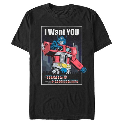 Men's Transformers Optimus Prime Wants You T-Shirt - Black - 2X Large