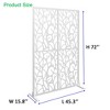 Syemin Patio Decorative Screens, Iron Arch Decoration Garden Trellis, for Outdoor for Climbing Plants Support, Flowerbed, White, 45.3"*15.8"*72" - 2 of 4