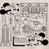 Women's - Disney - Minnie Mickey NY Taxi Oversized Graphic T-Shirt - 2 of 4