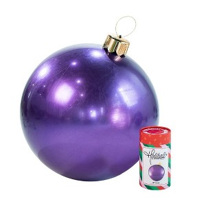 Holiball 30" Outdoor Decorative Sculpture Purple: Christmas Polymer Ornament, Outdoor Use - 1 of 1