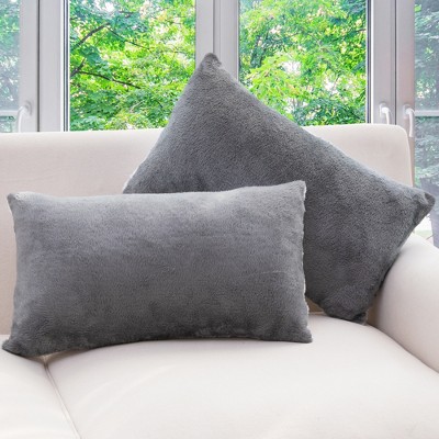 Cheer Collection Set of 2 Microfleece Throw Pillows