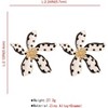 Flower Stud Earrings Polka Dot Flower Floral Earrings Cute Polka Dot Pattern Elegant Dangle Earrings for Women - 2 of 4