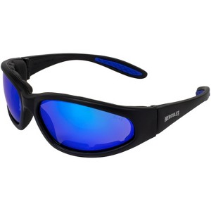 Global Vision Eyewear Hercules Plus Safety Motorcycle Glasses with Blue Mirror Lenses - 1 of 4