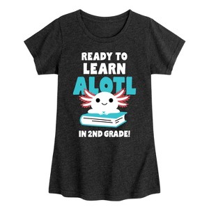 Girls' - Instant Message - Learn Alotl In 2nd Grade Fitted Short Sleeve Graphic T-Shirt - 1 of 4