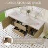 Whisen Floating Wall-Mounted Bathroom Vanity with Resin Sink, Water-Resistant Timber Cabinets and Drawers - 3 of 4