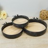 VIP Wood 12 in. Brown Trays with Contrasting Bottom Set of 3 - 3 of 4