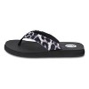 Women's Ella Yoga Mat Animal Print Velour Flip Flop - 4 of 4