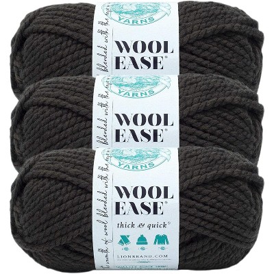 3 Pack) Lion Brand Wool-Ease Thick & Quick Yarn - Moonlight