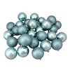 Northlight Shatterproof 4-Finish Christmas Ball Ornaments 3.25" (80mm) - Mermaid Blue - 32ct - 3 of 4