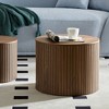 19.17"/15.24" MDF Round Nesting Coffee Table Set with Space-Saving Design and Durable Waterproof Top for Living Room - 4 of 4